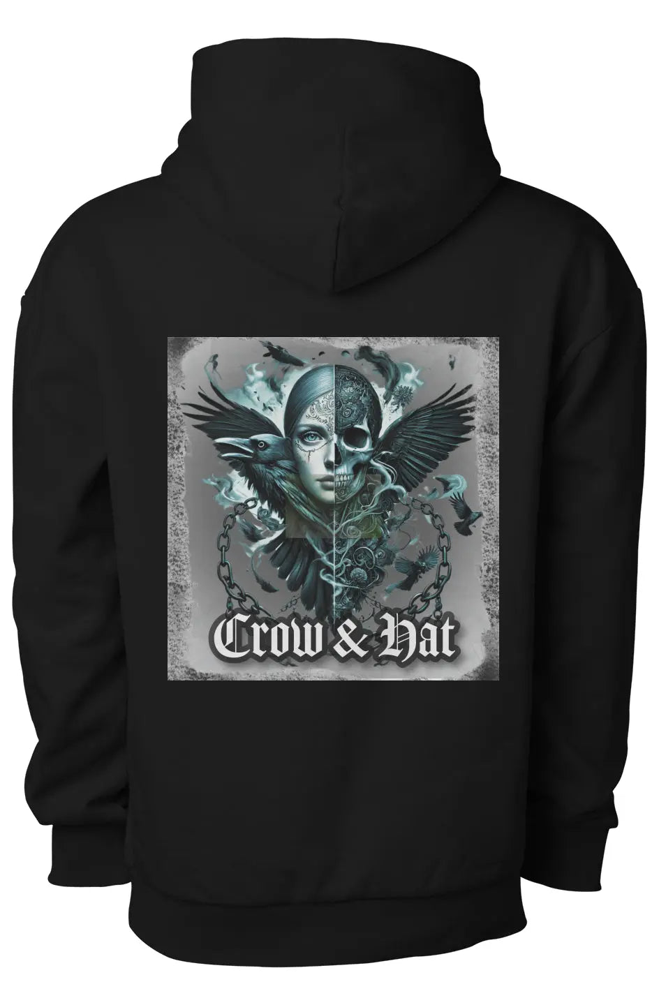 Crow and Hat Skull & Wings Heavyweight Hoodie (Men's)
