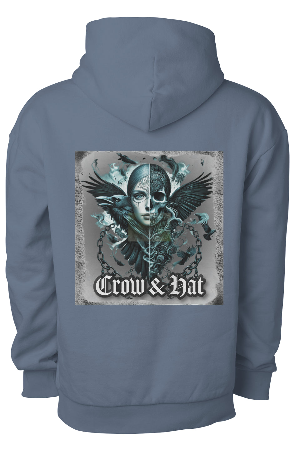 Crow and Hat Skull & Wings Heavyweight Hoodie (Men's)