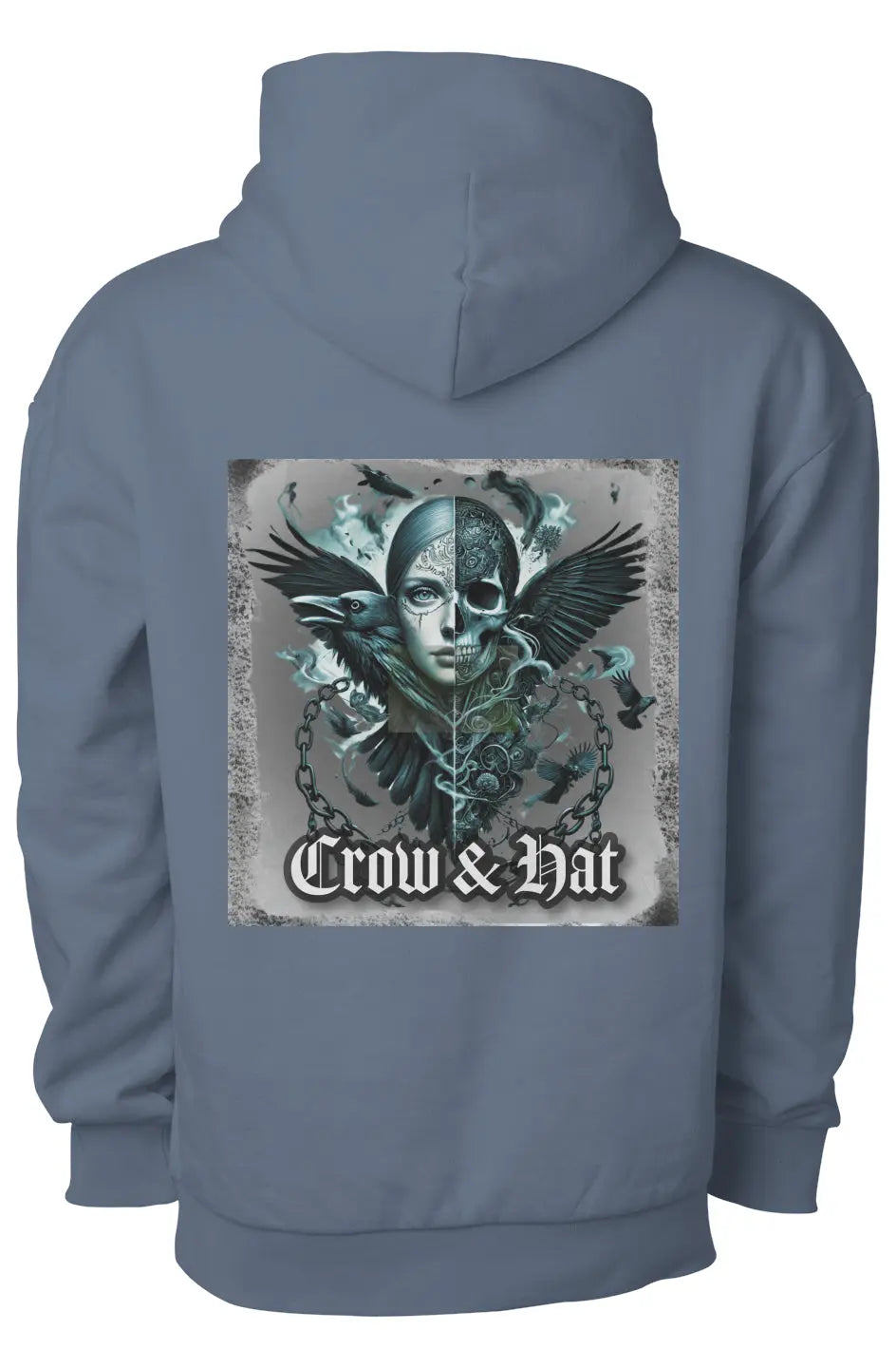 Crow and Hat Skull & Wings Heavyweight Hoodie (Men's)