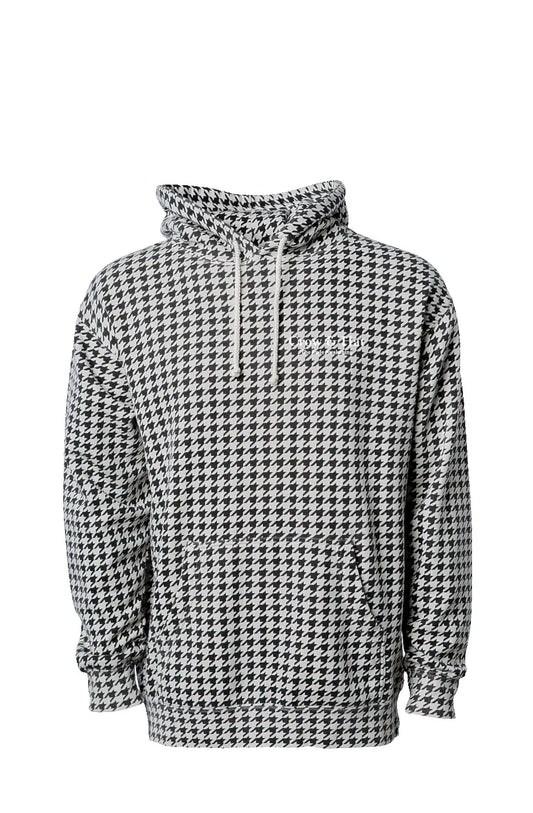 Crow and Hat Houndstooth Hoodie (Men's)