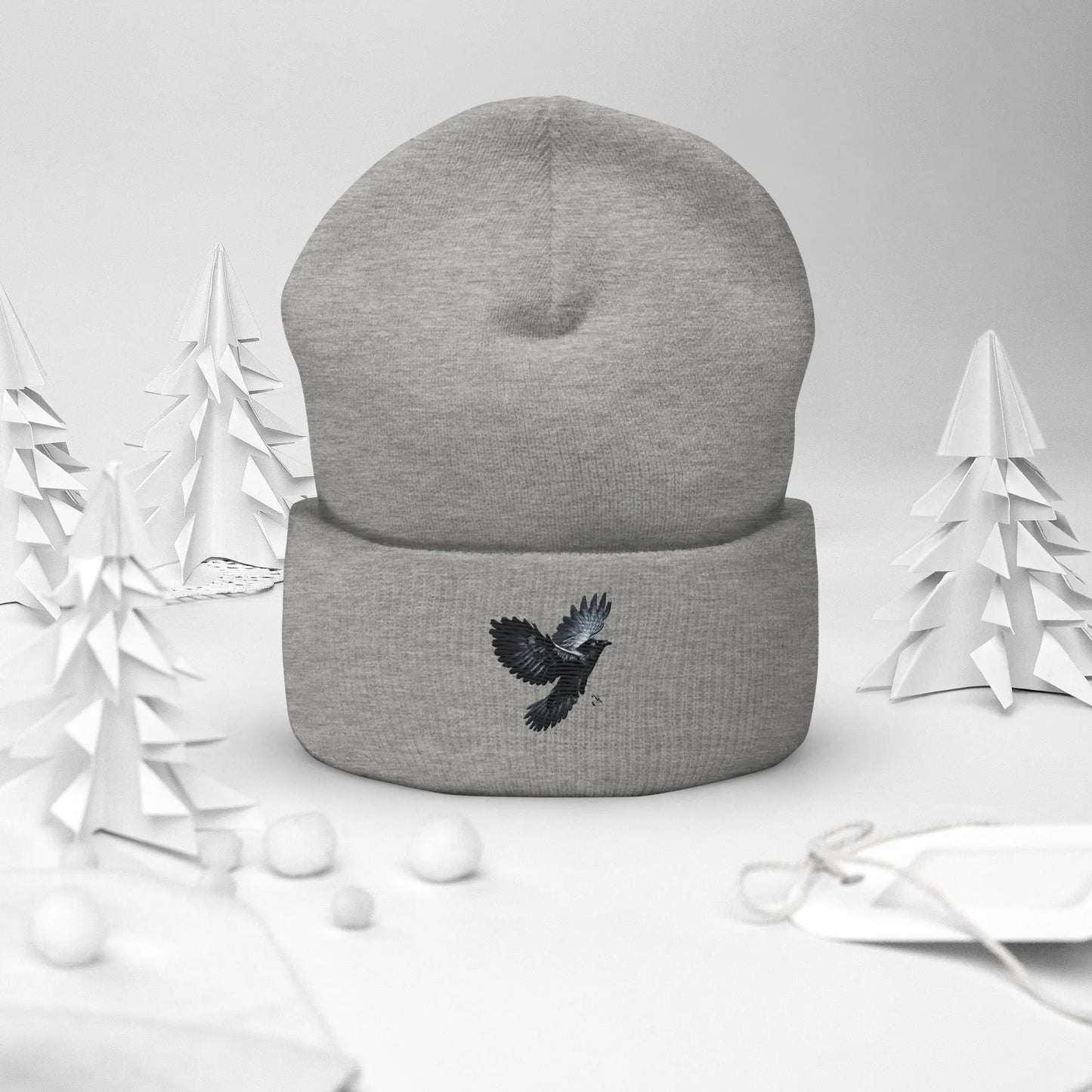 Crow and Hat Cuffed Beanie Westminster Vault